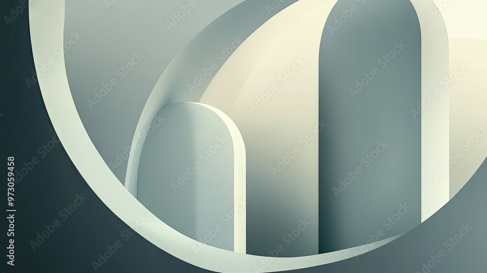 Poster a minimalist abstract background with clean lines and simple shapes in a monochromatic color scheme.