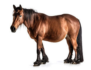 Obraz premium adult horse animal isolated on white background