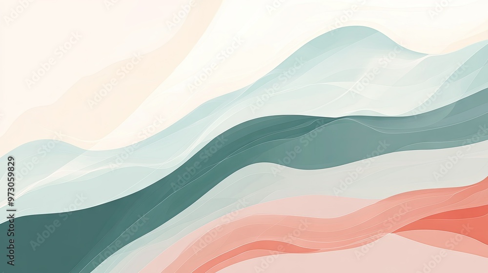 Poster a minimalist abstract background with simple, clean lines and soft, muted colors.