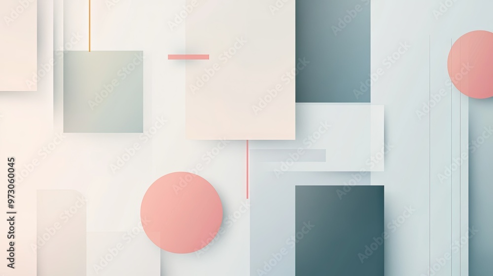 Poster a minimalist abstract background with soft gradients and simple geometric shapes in muted tones.