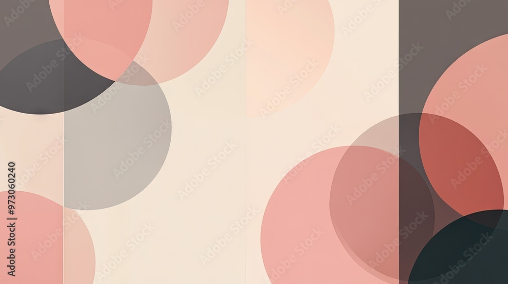 Poster a minimalist abstract background with soft gradients and simple geometric shapes in muted tones.