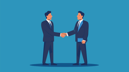 Businessmen shaking hands after successful deal, new project development, entrepreneurs agreement, signed contract, negotiation success