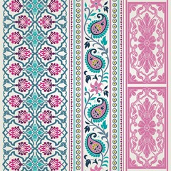wedding card design, traditional paisley floral pattern , royal India	