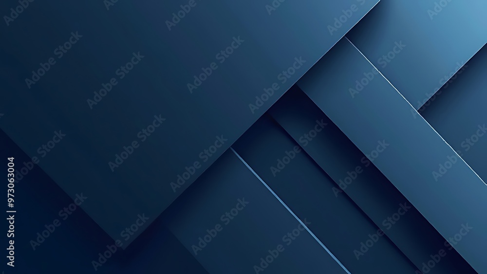 Poster dark blue geometric background with layered triangular shapes, creating a modern and professional lo