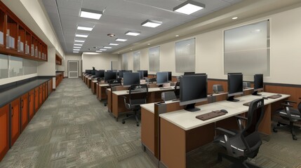 Modern Computer Lab Interior Design