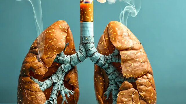 Understanding the impact of smoking on lung health through a creative visual representation
