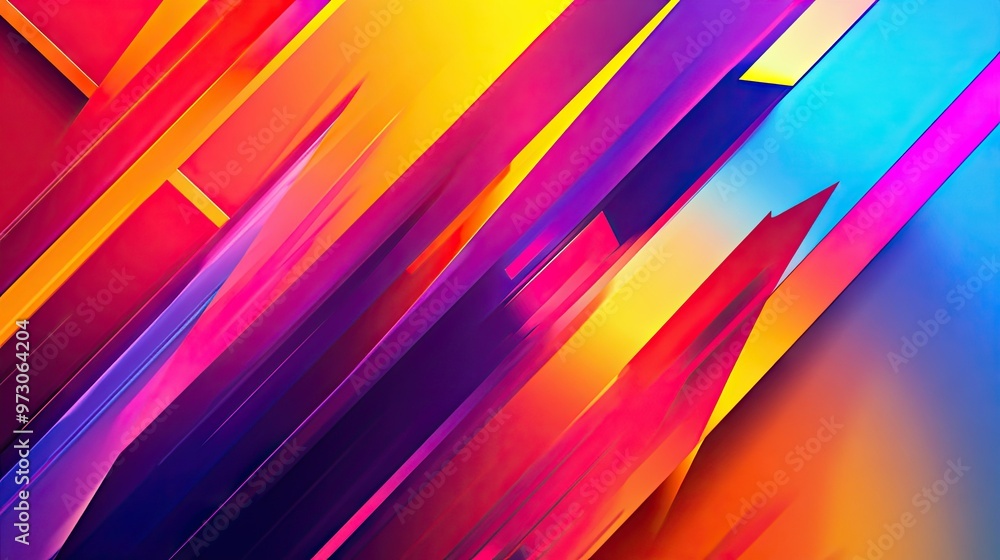 Poster a vibrant, abstract background with bold, contrasting colors and sharp, angular shapes