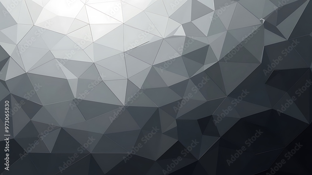 Poster geometric pattern of gray and white triangles, creating a modern and sophisticated background. ideal