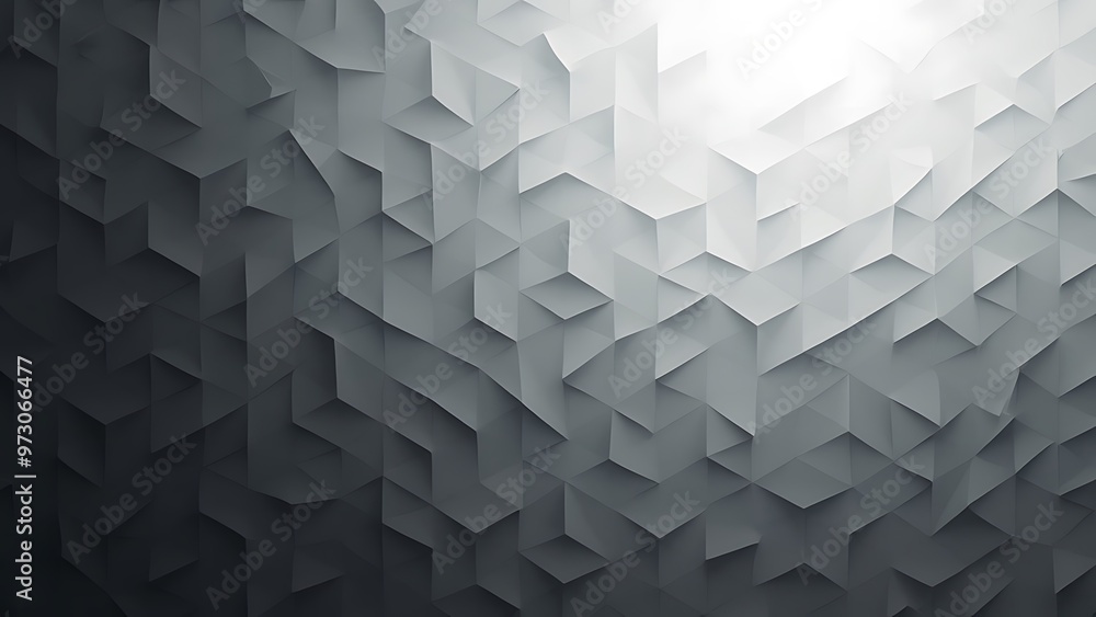Poster geometric pattern of gray and white triangles, creating a modern and sophisticated background. ideal