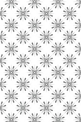 Seamless floral pattern in black and white