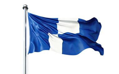 The national flag of Finland  on transparent background, png	