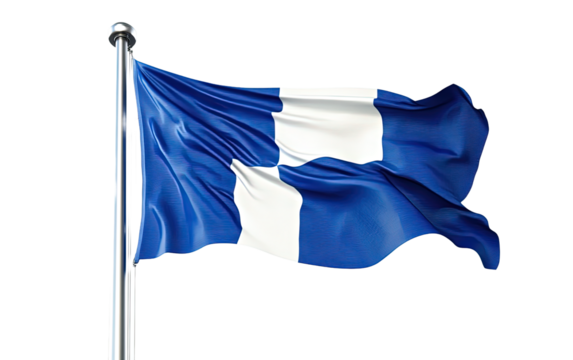 The national flag of Finland  on transparent background, png	