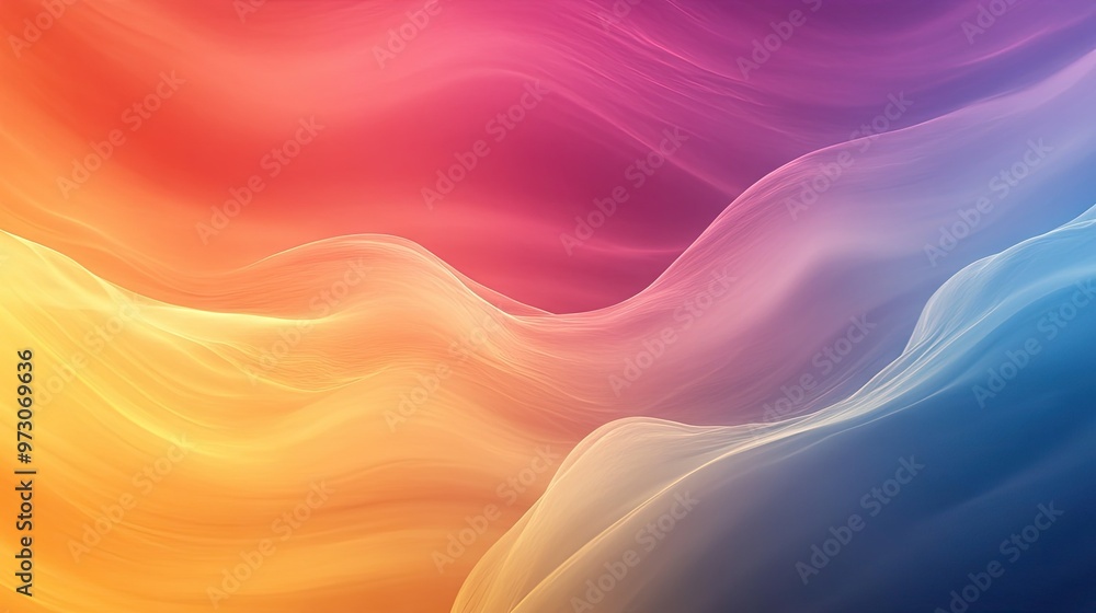 Poster abstract background with a smooth, gradient effect, transitioning from warm to cool colors.