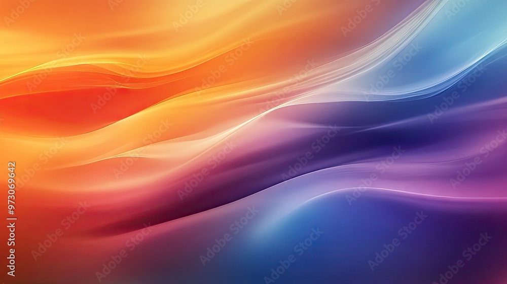 Poster abstract background with a smooth, gradient effect, transitioning from warm to cool colors.