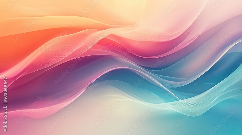 Poster abstract background with a smooth, gradient effect, transitioning from warm to cool colors.