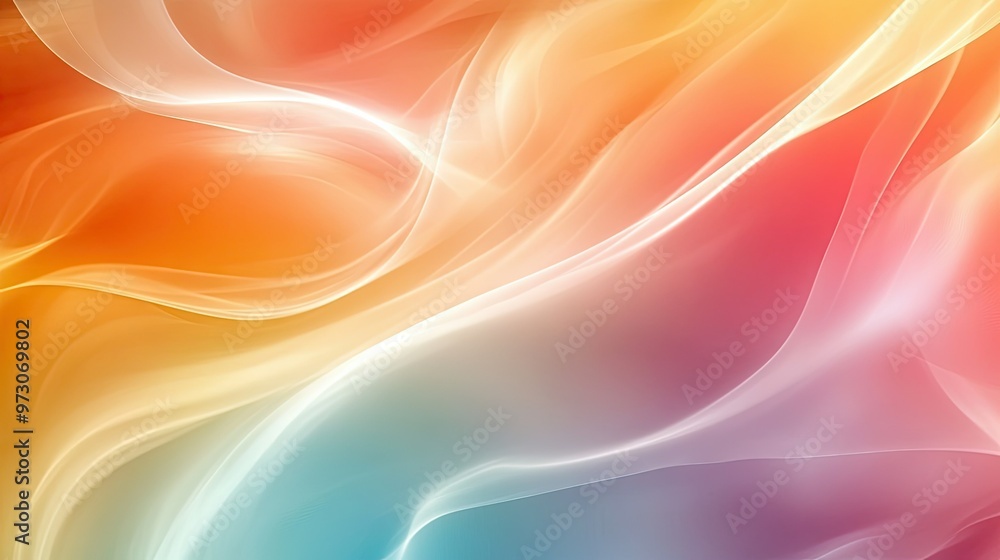 Poster abstract background with a smooth, gradient effect, transitioning from warm to cool colors.