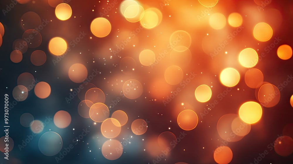 Aufkleber abstract background with a soft, bokeh effect, featuring blurred circles of light in warm tones.