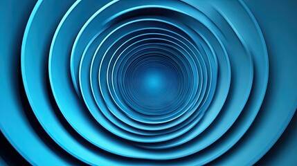 Obraz premium Abstract background with concentric circles in varying shades of blue, creating a hypnotic effect.