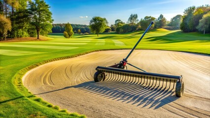 Sand rake equipment used for maintaining golf field