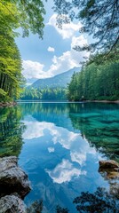 Tranquil Mountain Lake Reflection