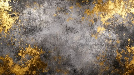 Abstract background with metallic textures and shimmering surfaces in silver and gold tones.