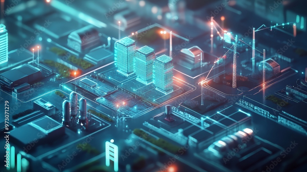 Poster a futuristic smart grid system for efficient energy management.