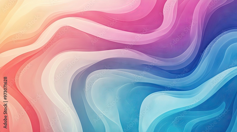 Poster an abstract background featuring waves of color, blending seamlessly in a gradient pattern.