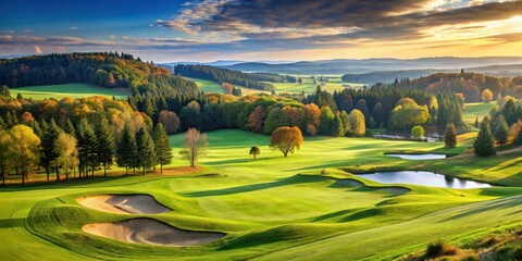 Scenic golf course in the Czech Republic