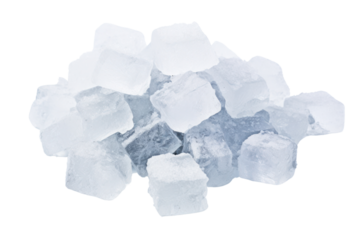 Crushed ice pile isolated on white background.