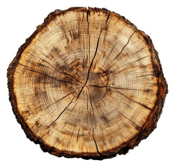 Fototapeta premium PNG Tree stump with visible growth rings