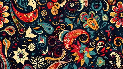 colourful motifs seamless wallpaper