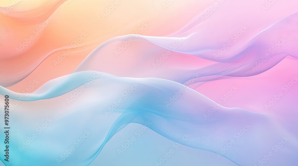 Aufkleber soft pastel colors blending together in a smooth, gradient pattern, creating a serene abstract backg