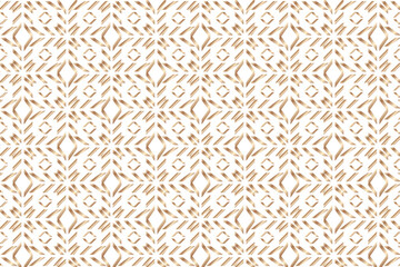 Golden Ornate Geometric Floral Pattern - Seamless Design