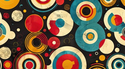 Fototapeta premium Retro pattern seamless wallpaper