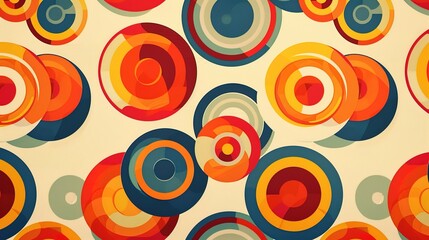 Fototapeta premium Retro pattern seamless wallpaper