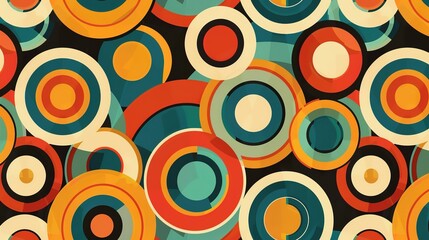 Fototapeta premium Retro theme seamless wallpaper