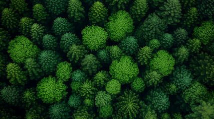 A lush green forest with many trees. The forest is dense and full of life