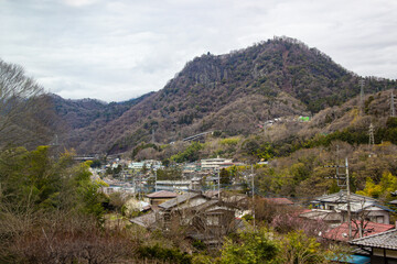 Japan beautiful scenic views from a train, landscapes and panoramas