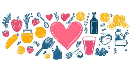 Breast cancer prevention, flat vector illustration.