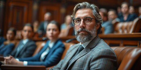 Portrait of a Man in a Meeting