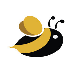 Basic RGBhoney bee logo. bee and honey icon. flat design style. suitable for brands, businesses, companies. flat design template