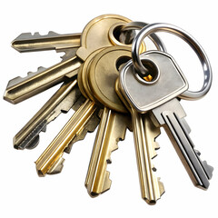 keys on white background