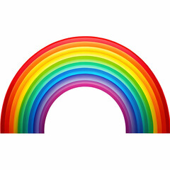 raibow on white background