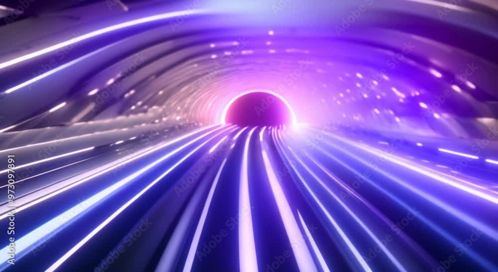 Poster abstract energy tunnel in space wormhole travel through time and space wormhole space deformation sc