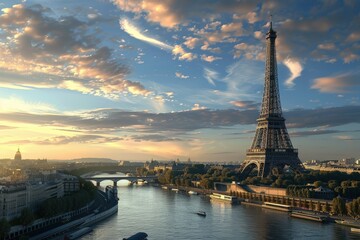 Fototapeta premium Paris 2024 Olympic Games - Fireworks and Celebration. Beautiful simple AI generated image