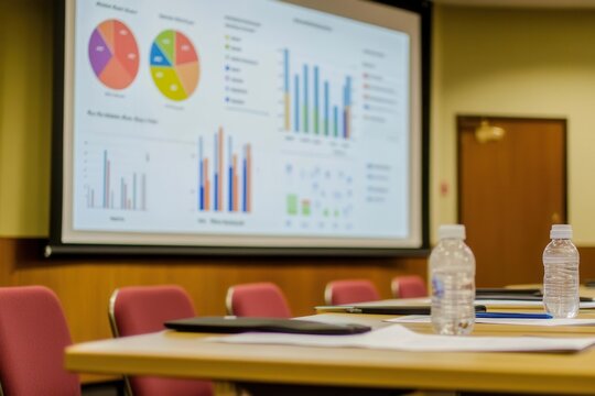 Seminar alignment clean, well-organized charts and graphs with precise alignment for a polished presentation