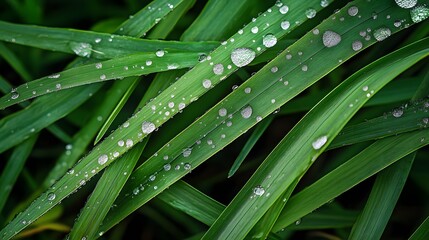 sparkling green grass