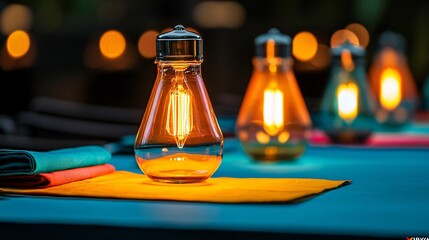Festive Indian dining table with glowing oil lamps vibrant spiritual colors joy of togetherness