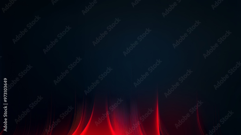 Poster abstract red and black background with glowing lines.