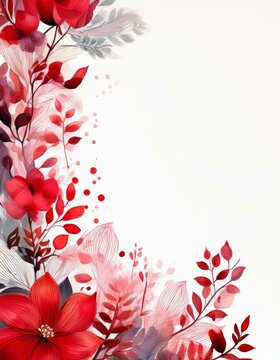 RED FLORAL GENERATIVE AI